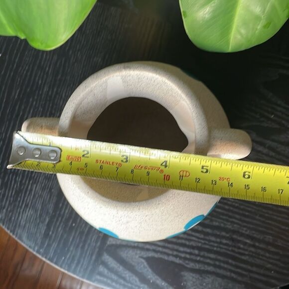 Eccolo large blue flowers handle vase plant pot table top decor house decoration - Picture 8 of 10